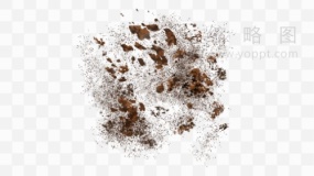 虚实结合的爆炸碎石效果PNG文件
