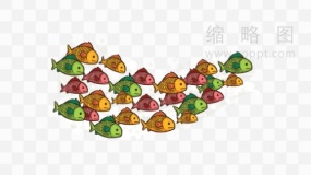 鱼群风暴素材130 PNG