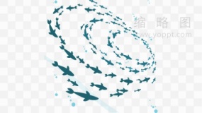 创意海底鱼群素材17 PNG透明图片