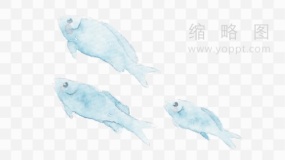 卡通鱼群素材34 PNG