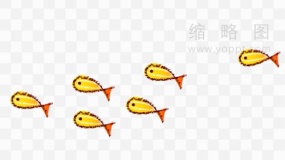清新小鱼群素材41 PNG文件
