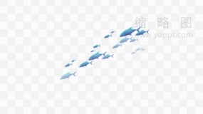 鱼群剪影素材51 免抠图片