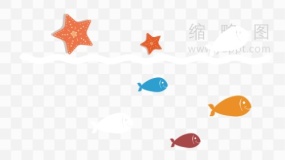 海底鱼群卡通素材60 免费png素材