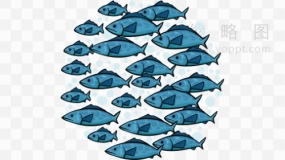 花式洄游的鱼群素材68 PNG免抠图