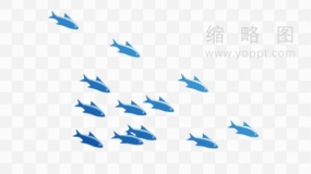 鱼群插图效果素材93 png图片