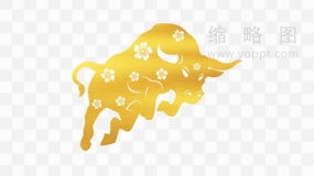 金色冲锋牛透明格式