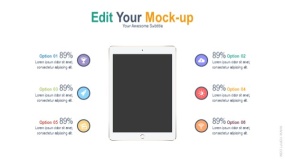 PPT样机图片 白色iPAD样机图 6个观点