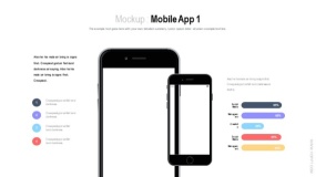 PPT手机样机 2个黑色手机框版式