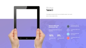 PPT样机双手捧着平板电脑