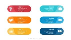 6个触屏左右滑动样式PPT目录