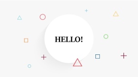 简约几何设计 彩色小清晰形状PPT封面