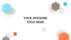 简约六边形装饰PPT封面版式