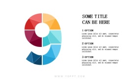 多彩低面设计数字9