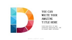 PPT装饰字母符号D