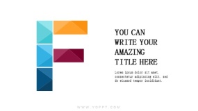 PPT字母创意设计F