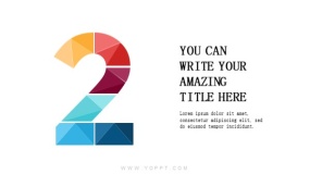 低面设计数字2 创意元素