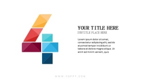 低面风格设计数字4