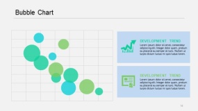 蓝绿色气泡图PPT图表(14)