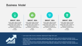 蓝绿色商业模式PPT图表(17)
