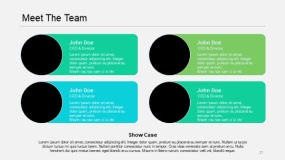 蓝绿色团队介绍PPT图表(21)