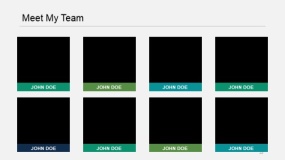 蓝绿色团队成员PPT图表(22)