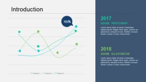 蓝绿色介绍PPT图表(3)