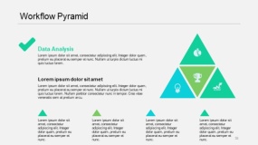 蓝绿色工作流程金字塔PPT图表(35)