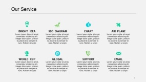 蓝绿色服务介绍PPT图表(7)