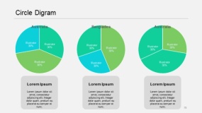 蓝绿色圆图PPT图表(78)
