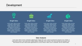 蓝绿色发展PPT图表(8)