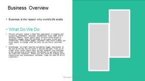 青绿色简约商务PPT图表(2)