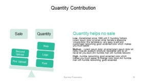 青绿色简约商务PPT图表(30)