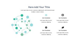 青绿色简约商务PPT图表(36)