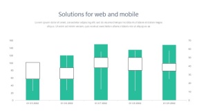 青绿色简约商务PPT图表(39)