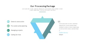 青绿色简约商务PPT图表(46)