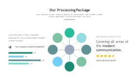 青绿色简约商务PPT图表(52)