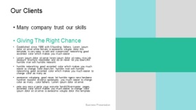 青绿色简约商务PPT图表(7)