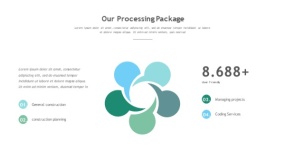 青绿色简约商务PPT图表(94)