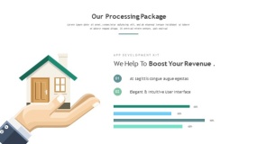 青绿色简约商务PPT图表(97)