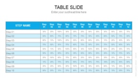 浅色背景多列表格PPT图表(189)