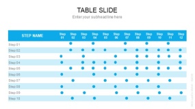 浅色背景多列表格PPT图表(190)