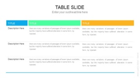 浅色背景3列表格PPT图表(193)