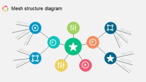 网状结构图PPT图表(17)