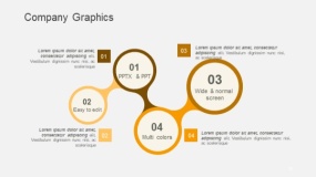 高端金色公司图形PPT图表(19)