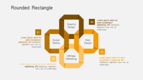 高端金色圆形矩形PPT图表(21)