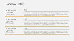 高端金色公司历史PPT图表(3)