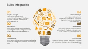 高端金色灯泡信息图PPT图表(39)