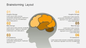 高端金色头脑风暴布局PPT图表(41)