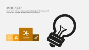 高端金色过渡页简约形状PPT图表(47)