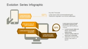 高端金色进化系列 信息图PPT图表(48)